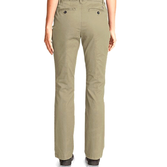 NWT Eddie Bauer Curvy Mid Rise Khaki - Picture 2 of 6